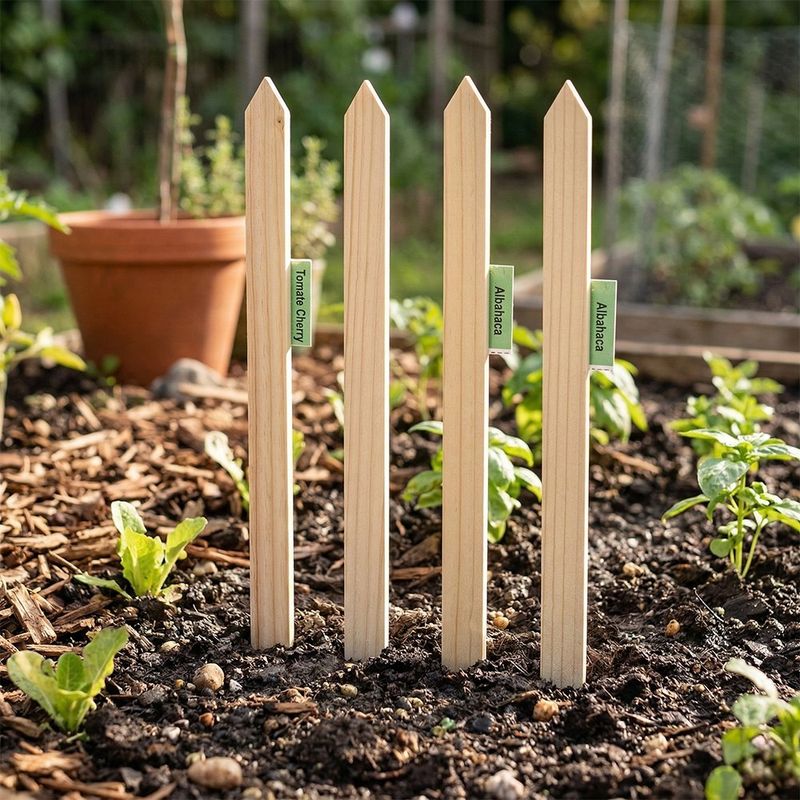 Set de 4 Estacas de Madera con Punta de 2 x 48 Plg