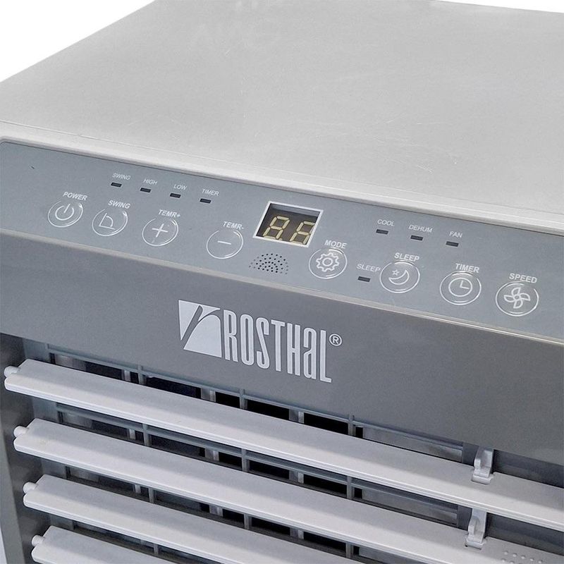 Aire Acondicionado Portátil Rosthal con Panel Digital y Oscilación de 7,000 BTU