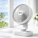 Ventilador de Escritorio Recargable Rosthal de 8 Plg Color Blanco