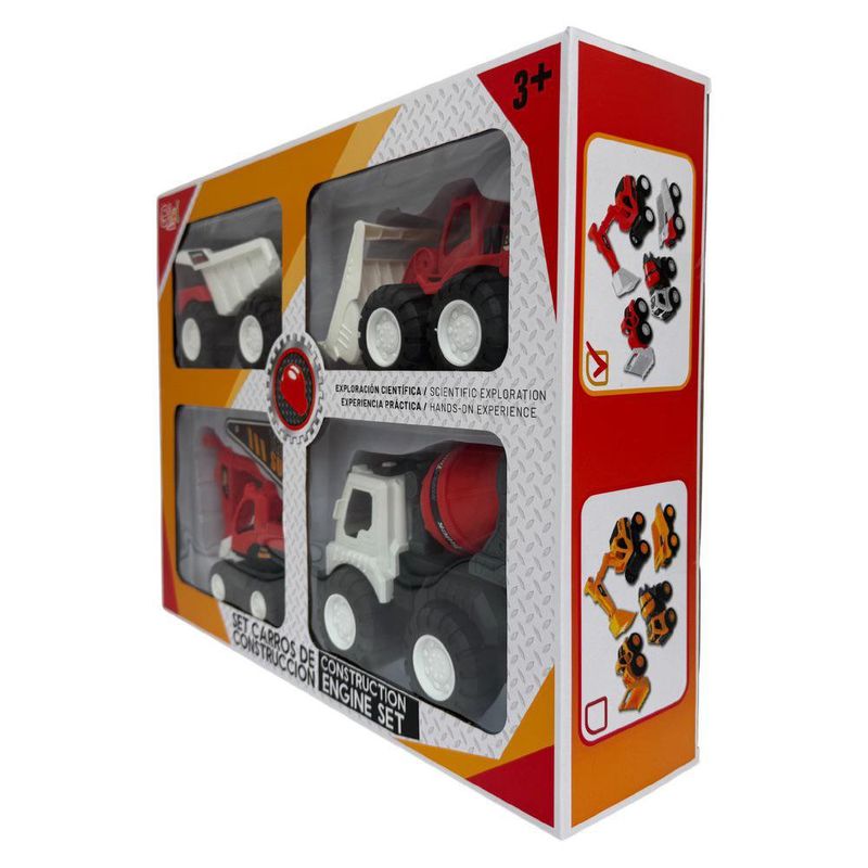 Set de Vehículos de Construcción Rojos 4 Pzas