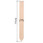Set de 4 Estacas de Madera para Jardín 2 x 17.5 Plg