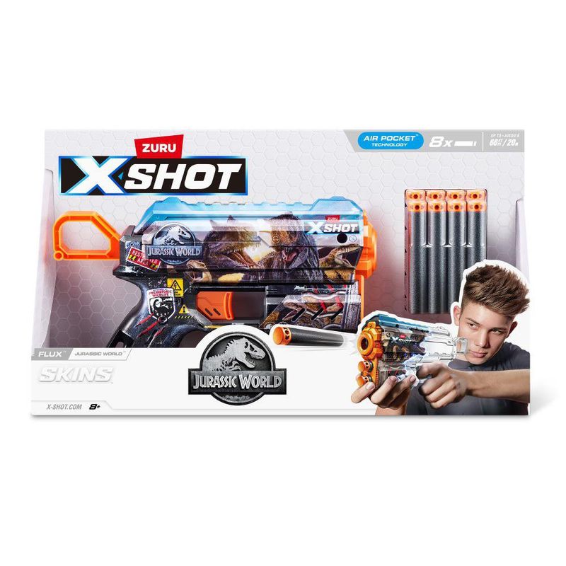 Lanzador de Dardos Xshot Skins Jurassic 8 Pzas