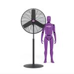 Ventilador Industrial de Pedestal Navia Vortex de 30 Plg 3 Velocidades Negro