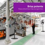 Ventilador Industrial de Pedestal Navia Vortex de 30 Plg 3 Velocidades Negro