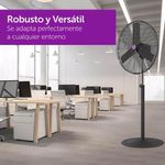 Ventilador Industrial de Pedestal Navia Vortex de 30 Plg 3 Velocidades Negro