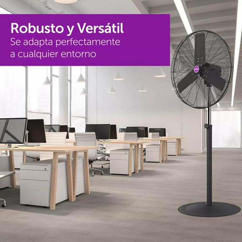 Ventilador Industrial de Pedestal Navia Vortex de 30 Plg 3 Velocidades Negro
