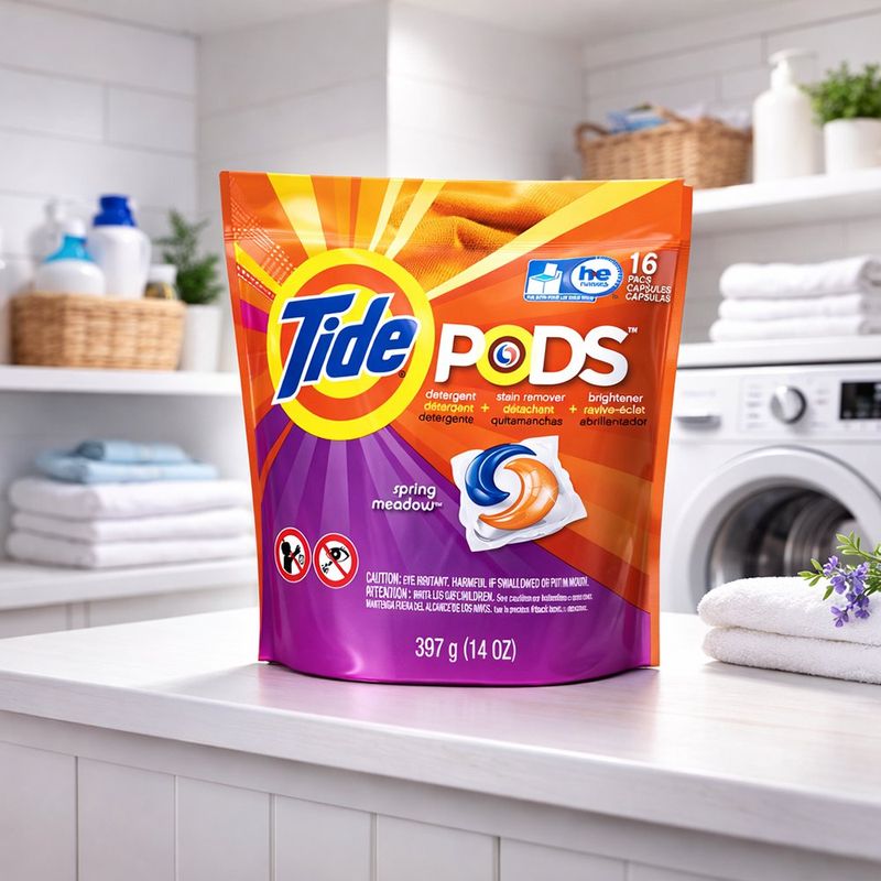 Cápsulas Detergente para Ropa Tide Pods Spring Meadow 16 Piezas de 0.397 kg