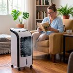 Enfriador Evaporativo Portátil Rosthal de 4 L con 3 Velocidades Color Blanco