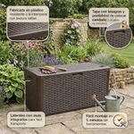 Bodega Horizontal Tipo Baúl Color Café de 27 x 55 x 29 Plg