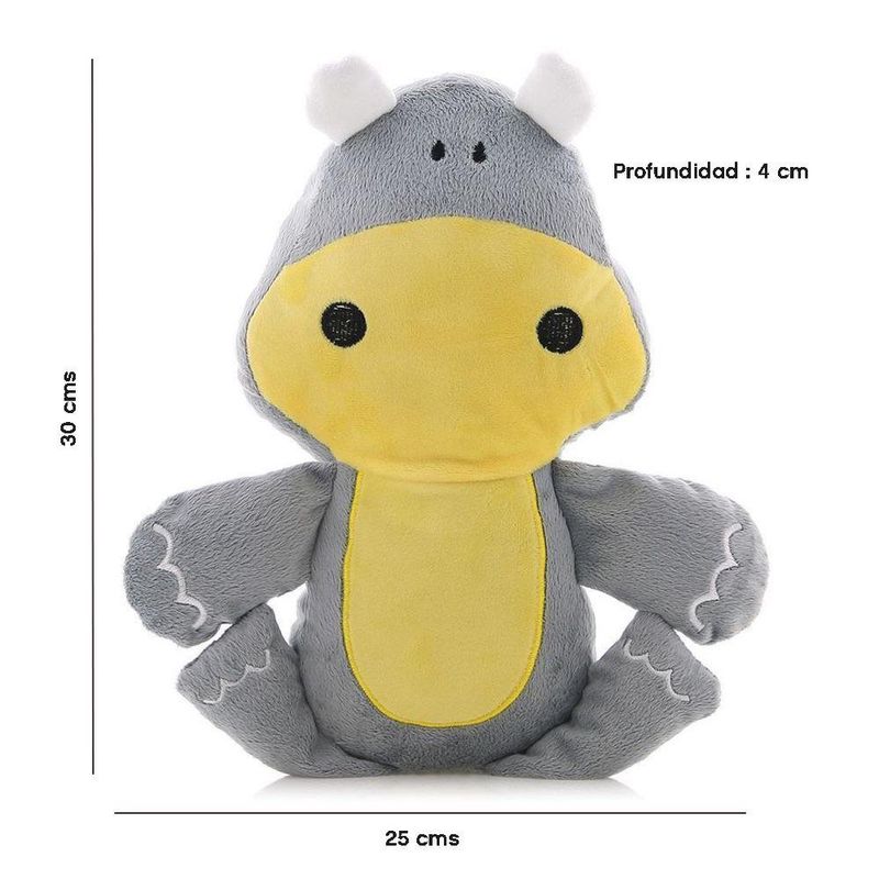 Cojín Decorativo Diseño Hipopótamo de Felpa Suave