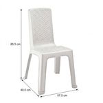 Silla de Plástico sin Brazos Blanca