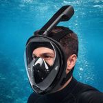 Máscara de Buceo con Respirador Color Negro