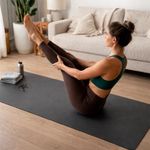 Mat Antideslizante de 6 mm Alta Densidad para Yoga y Pilates Color Gris