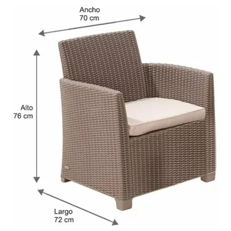 Set de Muebles Mia Capuccino de Exterior