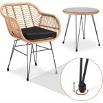 Set de Muebles Exterior de Ratán Claro