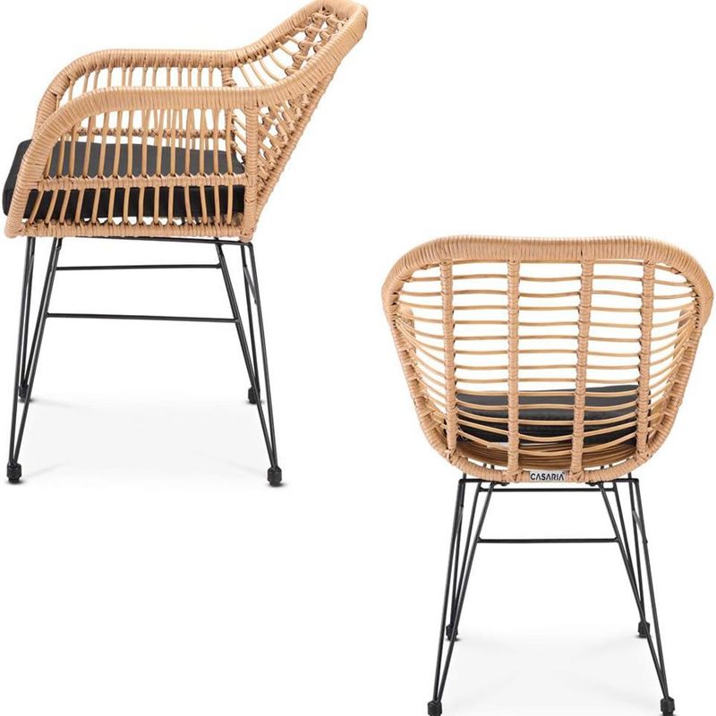 Set de Muebles Exterior de Ratán Claro