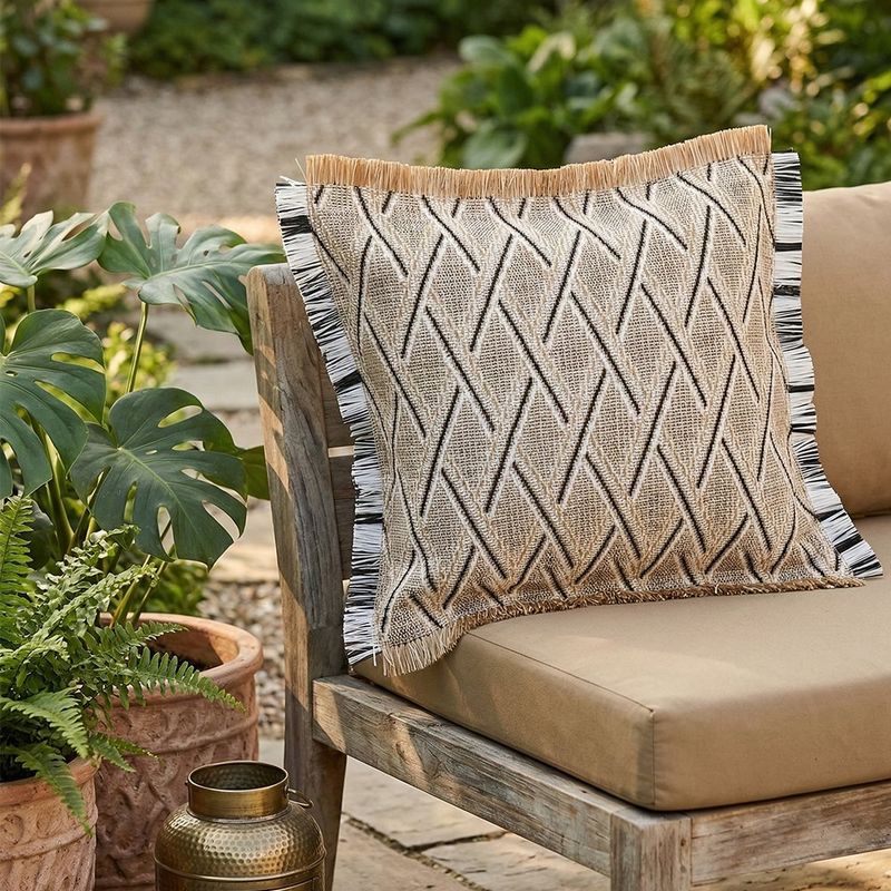 Cobertor de Cojín Beige de Exterior