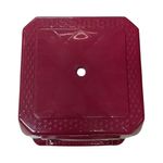 Banco de Plástico Cuadrado Resistente Rojo Vino