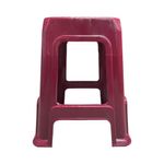 Banco de Plástico Cuadrado Resistente Rojo Vino