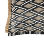 Cobertor de Cojín Rombos Negro Beige de Exterior