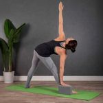 Bloque de Yoga de Espuma Alta Densidad Antideslizante de 23 x 8 x 15 cm Color Gris