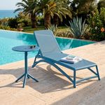 Mesa Redonda Jodie de Polipropileno Azul para Exterior