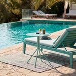 Mesa Sandy Redonda de Acero Verde de 60 cm para Exterior