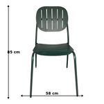 Silla Bolonia de Acero para Exterior 48.5 x 58 x 85 cm Color Gris