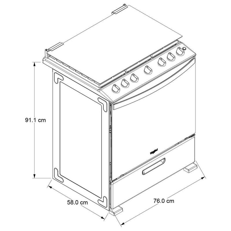 Estufa Con Horno A Gas Acero Inoxidable 30 Plg - Whirlpool
