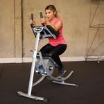 Entrenador Abdominal Ab Coaster PS500 con Contador Digital para Ejercicio Color Gris