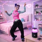 Bocina Inalámbrica Portátil STF Bolt con Luz LED Color Negro