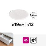 Protectores Adhesivos Antideslizantes para Muebles 19 Mm Color Transparente 12 Unidades