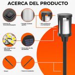 Estaca Solar LED Efecto Flama Ámbar para Jardín