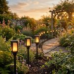 Estaca Solar LED Efecto Flama Ámbar para Jardín