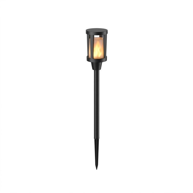 Estaca Solar LED Efecto Flama Ámbar para Jardín