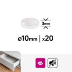 Protectores Adhesivos Antideslizantes para Muebles 10 Mm Color Transparente 20 Unidades