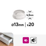 Protectores Adhesivos Antideslizantes para Muebles 13 Mm Color Transparente 20 Unidades
