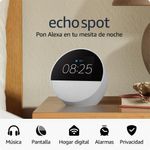 Despertador Inteligente Amazon Echo Spot con Alexa Color Blanco