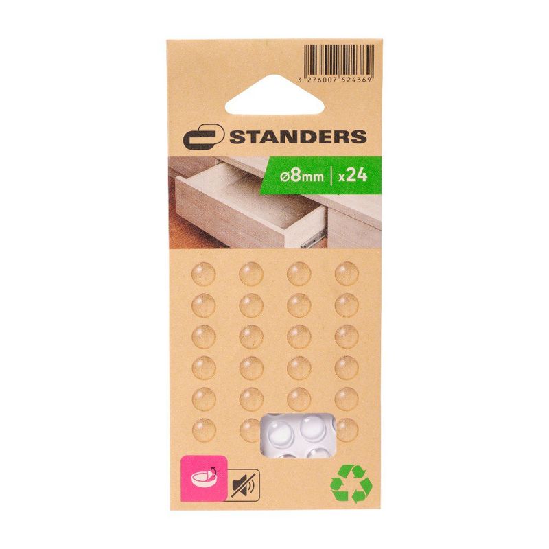 Protectores Adhesivos Antideslizantes para Muebles 8 Mm Color Transparente 24 Unidades