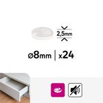 Protectores Adhesivos Antideslizantes para Muebles 8 Mm Color Transparente 24 Unidades