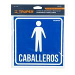 Rótulo De Señalización Caballeros 19 X 19 Cm - Truper
