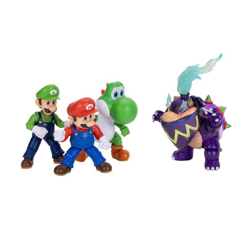 Set de 4 Figuras de Super Mario Galaxy Movie de 5 plg