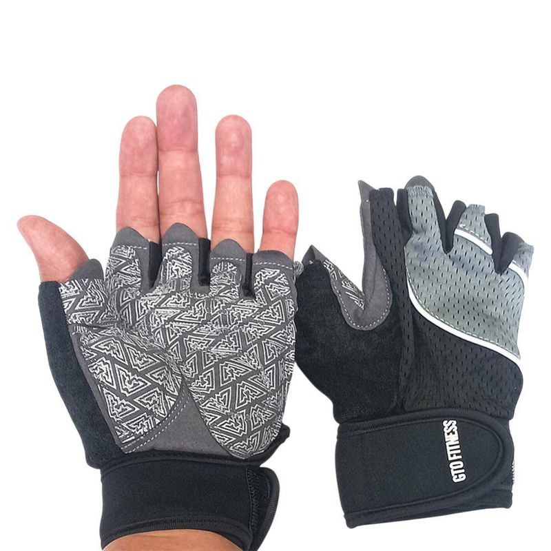 Guantes Deportivos para Entrenamiento Fitness Talla S Color Negro con Gris