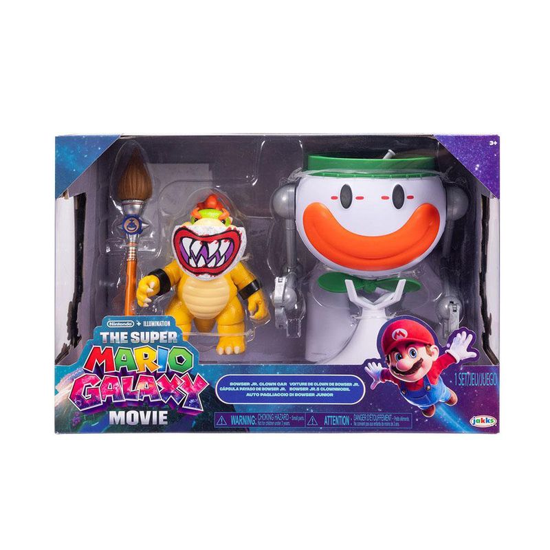 Figura de Bowser Jr con Vehículo de Payaso The Super Mario Galaxy Movie