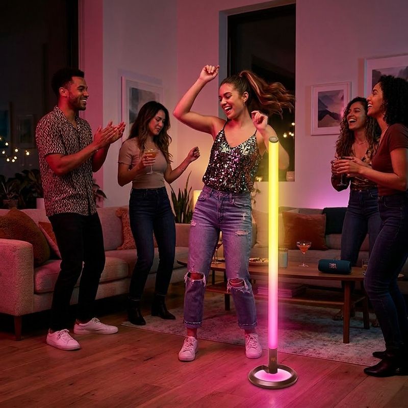 Barra de Luz Bluetooth JBL PartyLight Stick RGB con Batería Recargable de 108 cm