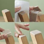Protectores Adhesivos Antideslizantes para Muebles de 31 x 31 Mm Color Beige 8 Unidades