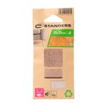 Protectores Adhesivos Antideslizantes para Muebles de 31 x 31 Mm Color Beige 8 Unidades