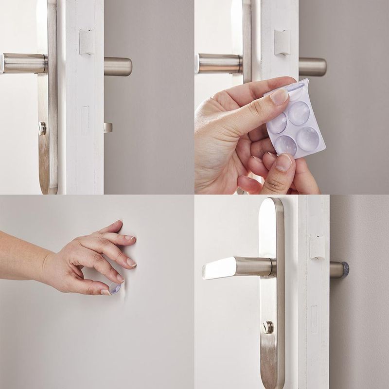 Protectores Adhesivos Tipo Gota Antideslizantes de 13 x 13 Mm Color Transparente 20 Unidades