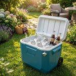 Hielera con Ruedas Color Azul de 56.8 Litros