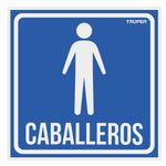 Rótulo De Señalización Caballeros 19 X 19 Cm - Truper